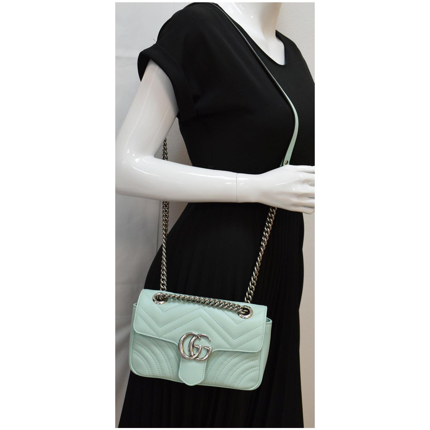Gucci Marmont Mini Crossbody Bag Bright Leather Matelasse