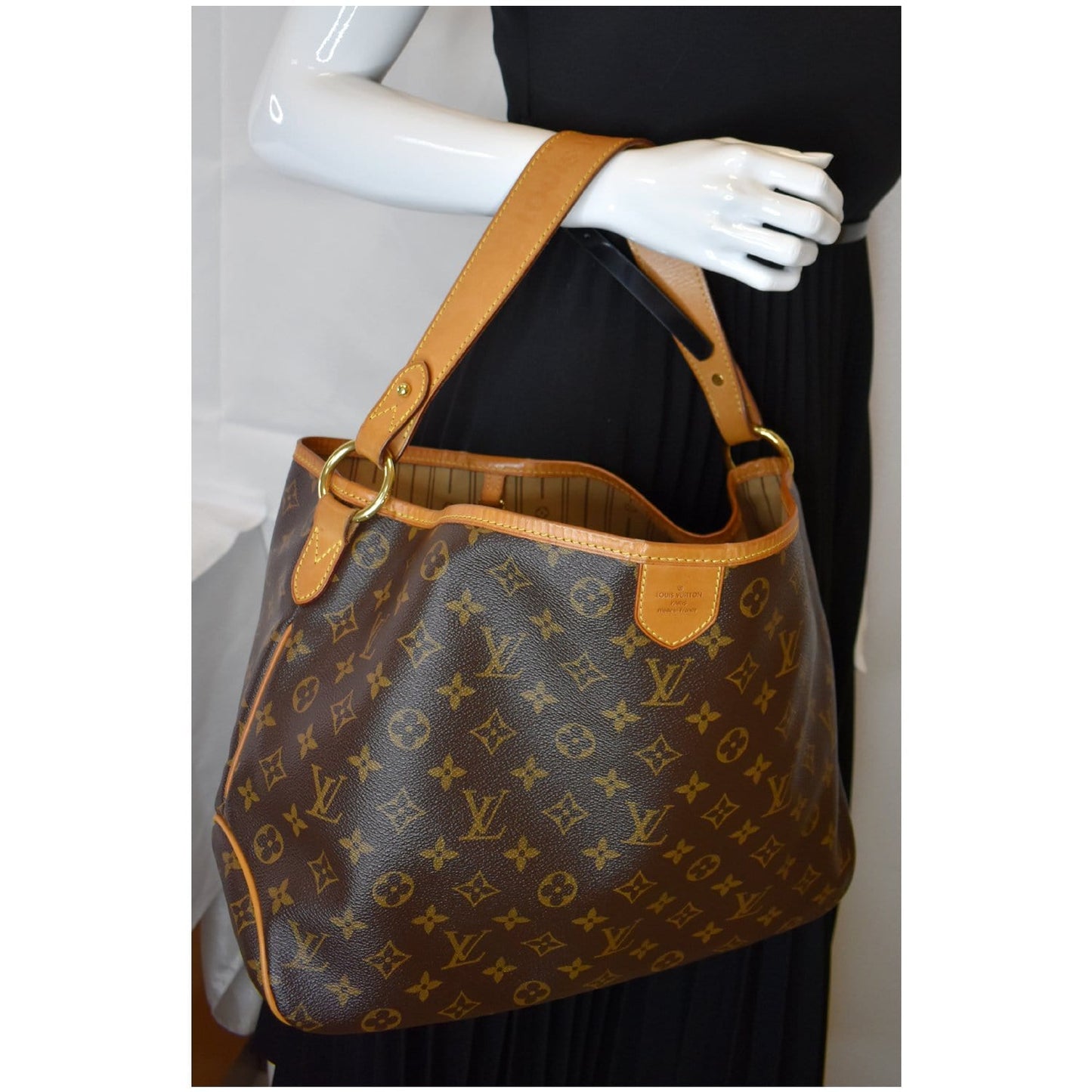 Louis Delightful Pm Shoulder Bag Canvas Monogram Bag Brown