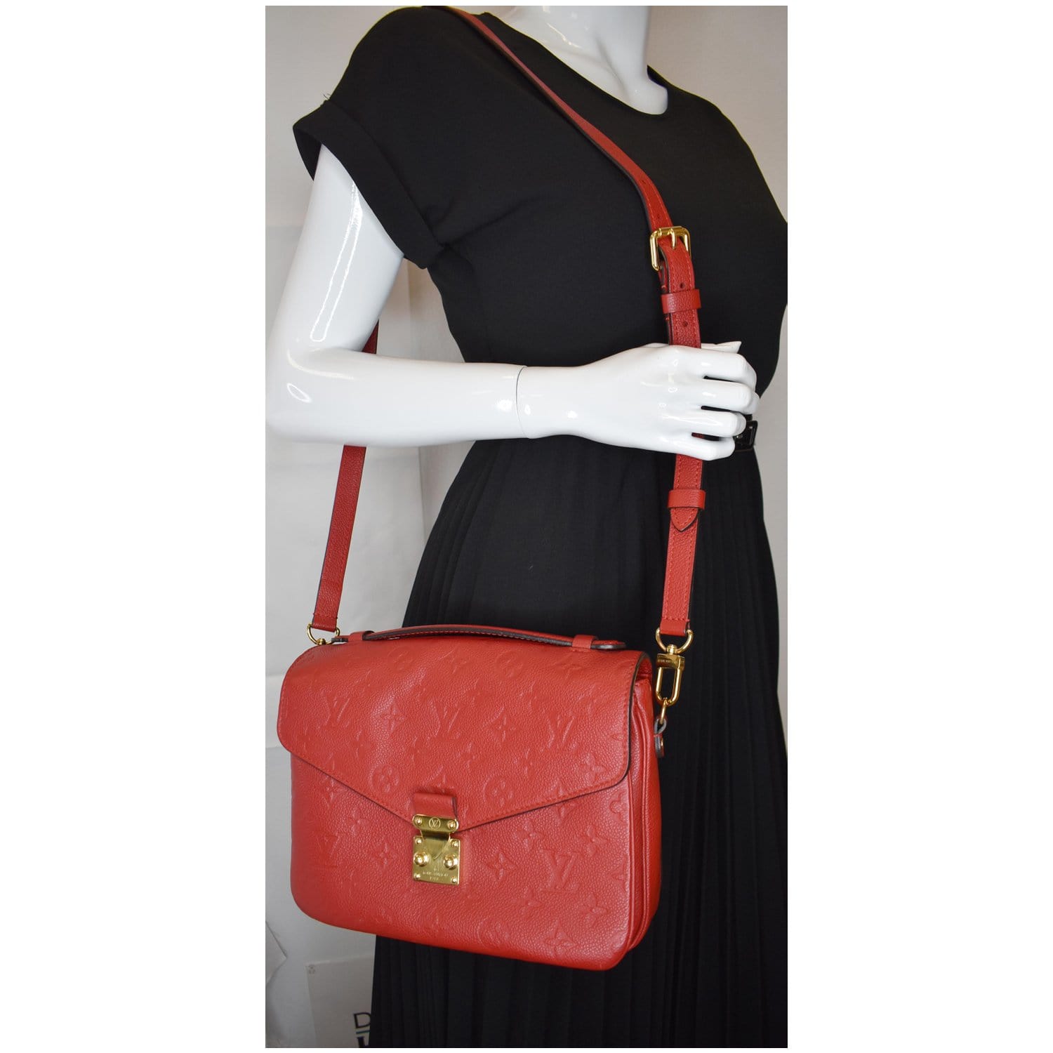 Louis Metis Pochette Empreinte Crossbody Bag Leather Red Bag Red