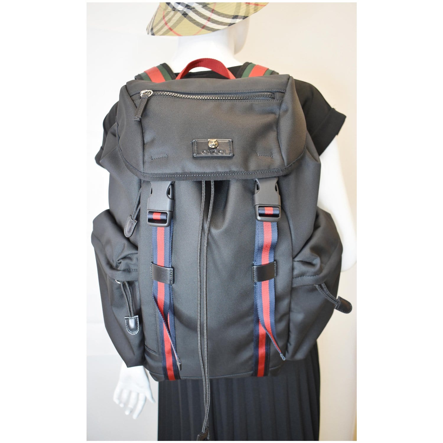 Gucci Techno Fabric Backpack Bag Black