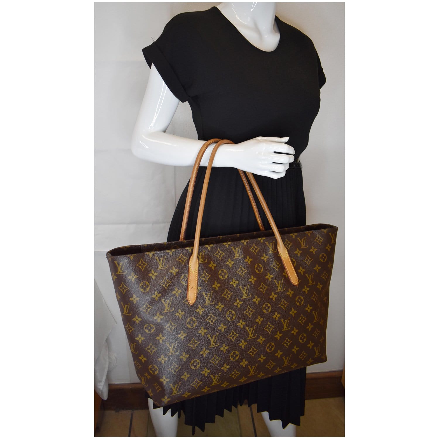 Louis Raspail Mm Shoulder Bag Canvas Monogram Bag Brown