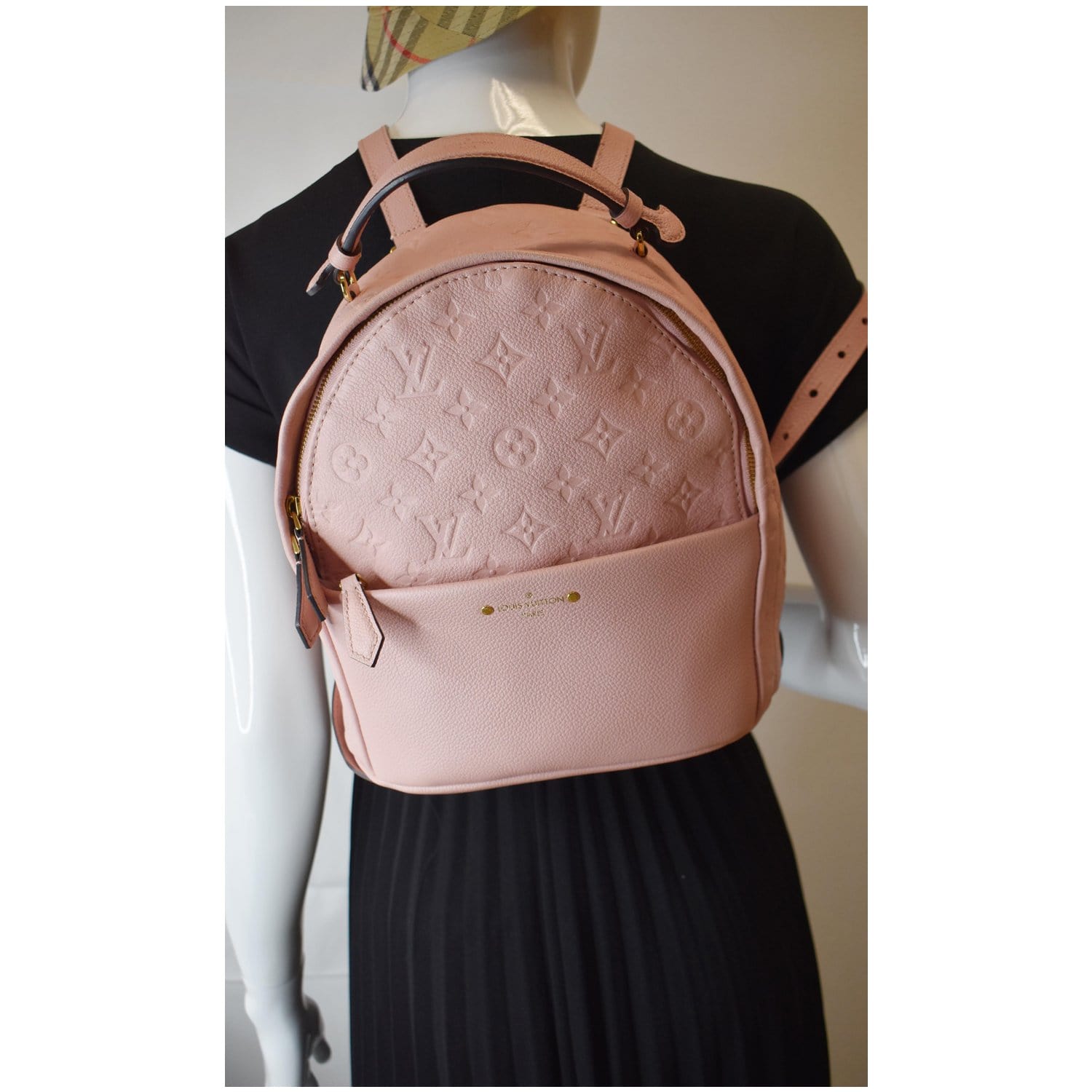 Louis Sorbonne Empreinte Backpack Rose Poudre Leather Monogram