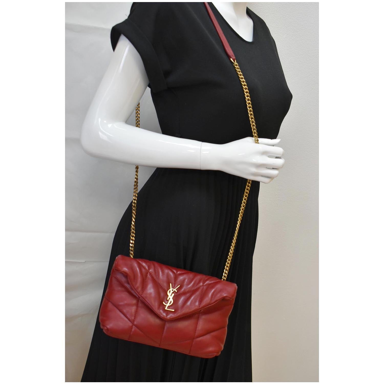 YSL Saint Laurent Saint Small Loulou Puffer Lambskin Crossbody Bag Leather Quilted