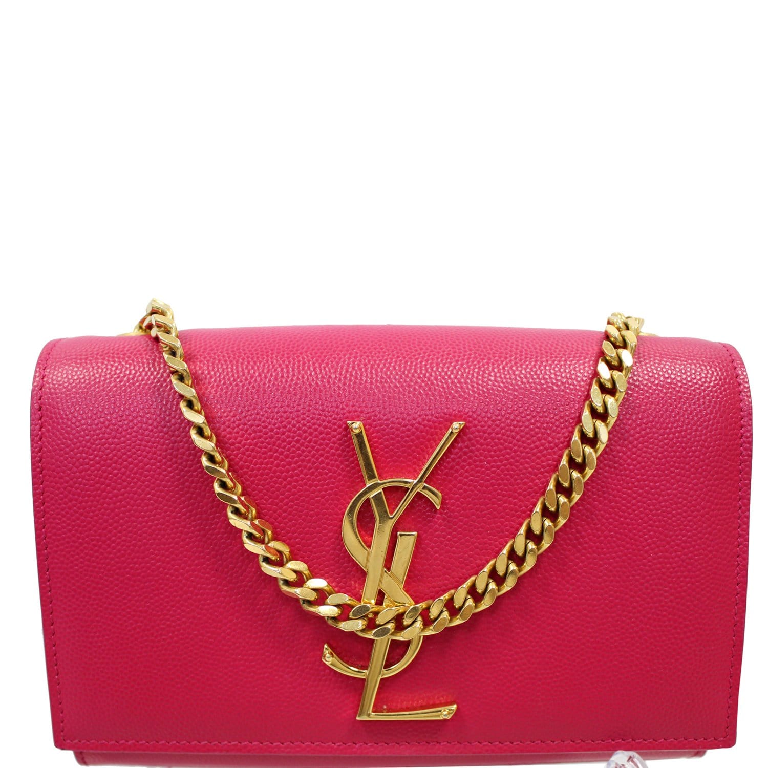 YSL Saint Laurent Saint Kate Grain De Poudre Crossbody Bag Pink Small