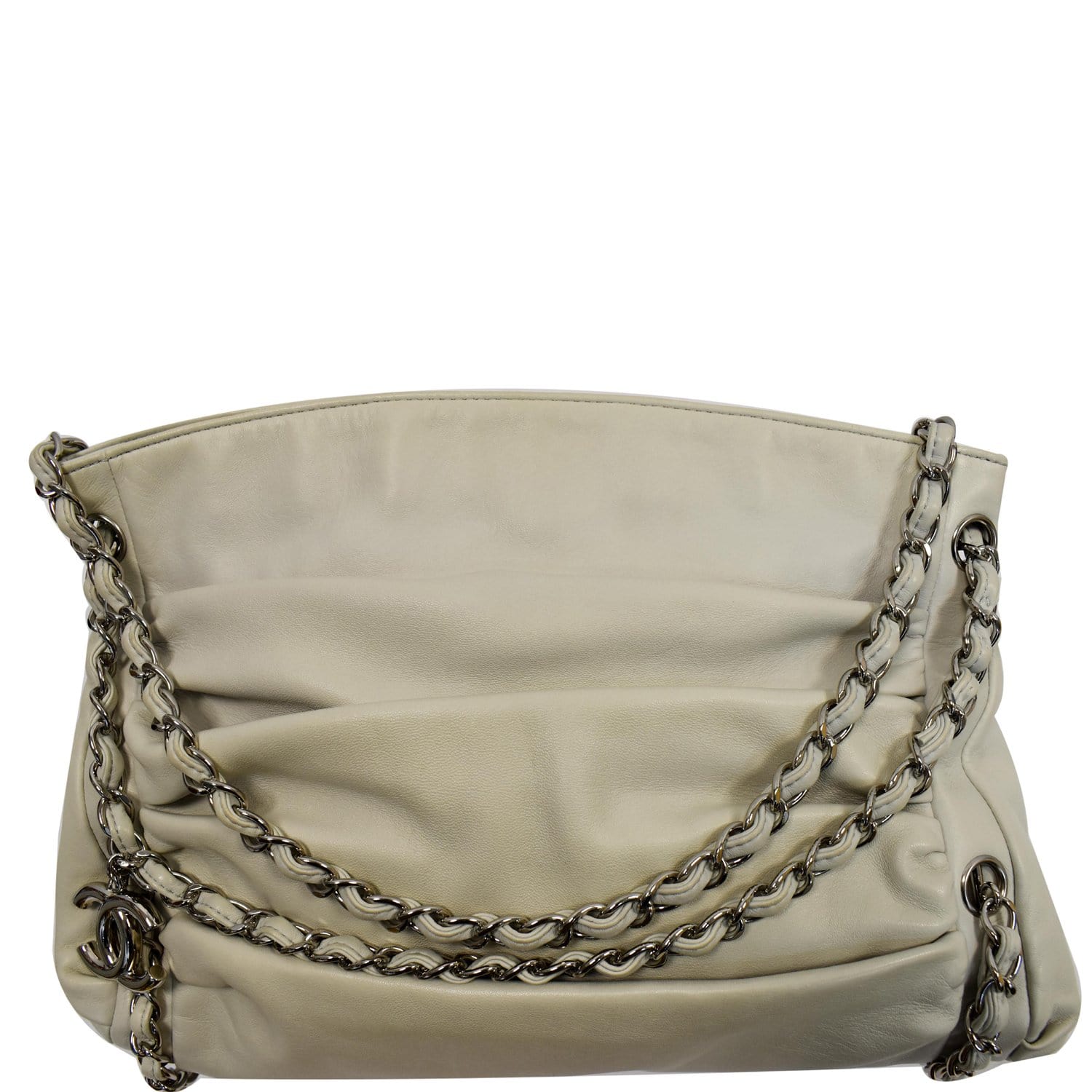 Chanel Sharpei Lambskin Tote Bag Leather White