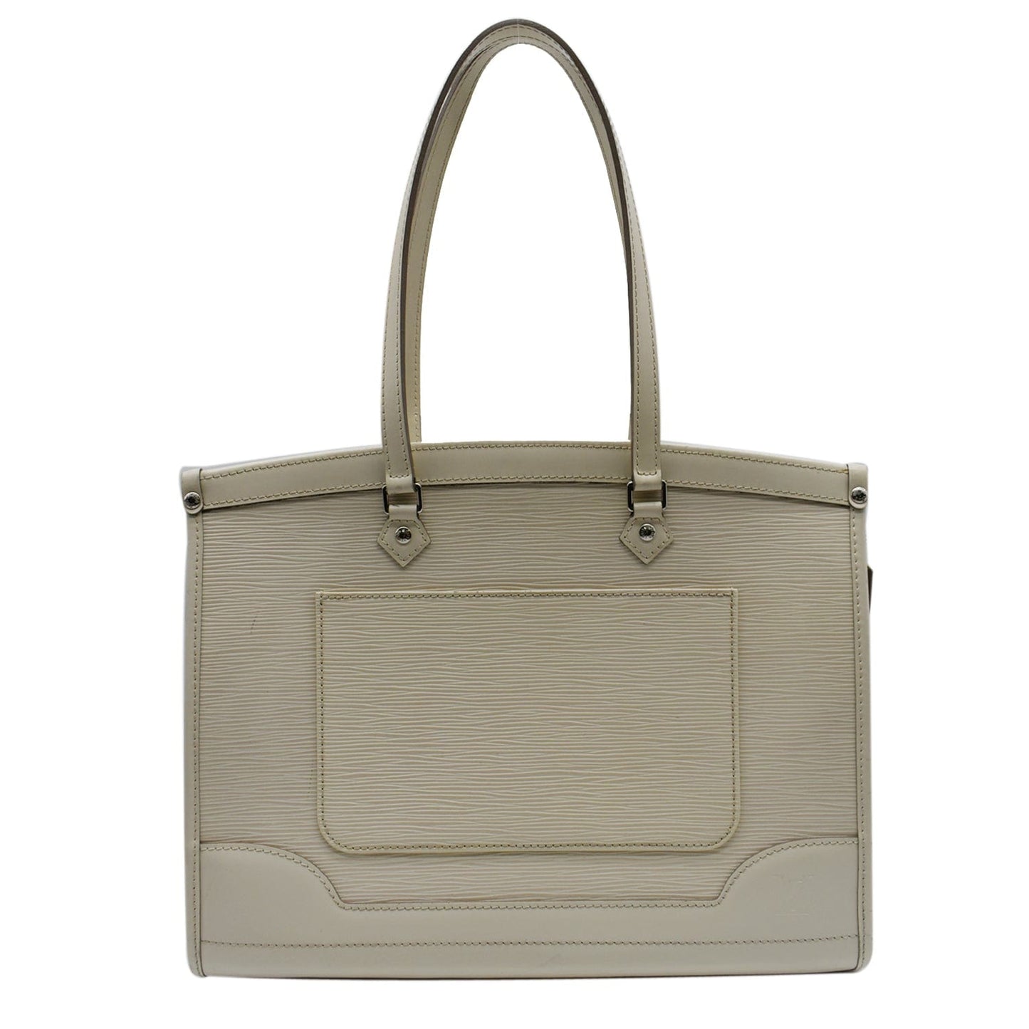 Louis Madeleine Gm Epi Shoulder Bag Ivory Leather