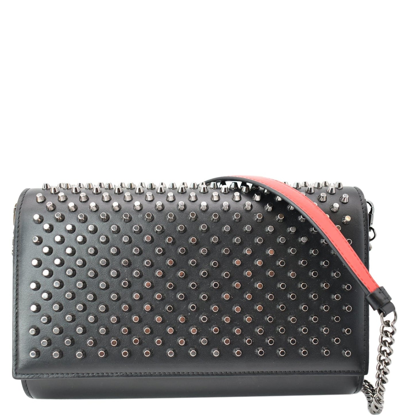 Paloma Studded Clutch Bag Leather Black Shoulder Bag