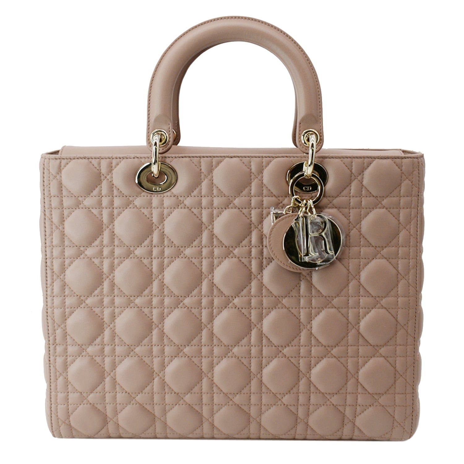 Dior Lady Shoulder Bag Blush Leather Quilted