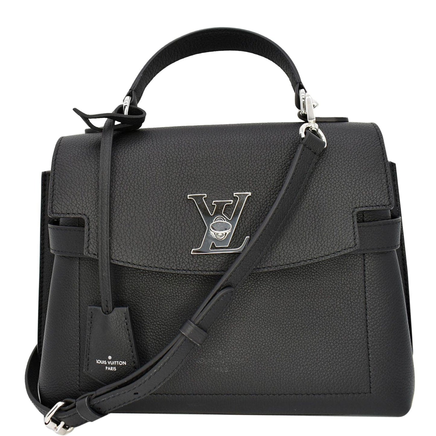 Louis Lockme Ever Bb Pebbled Crossbody Bag Leather Black