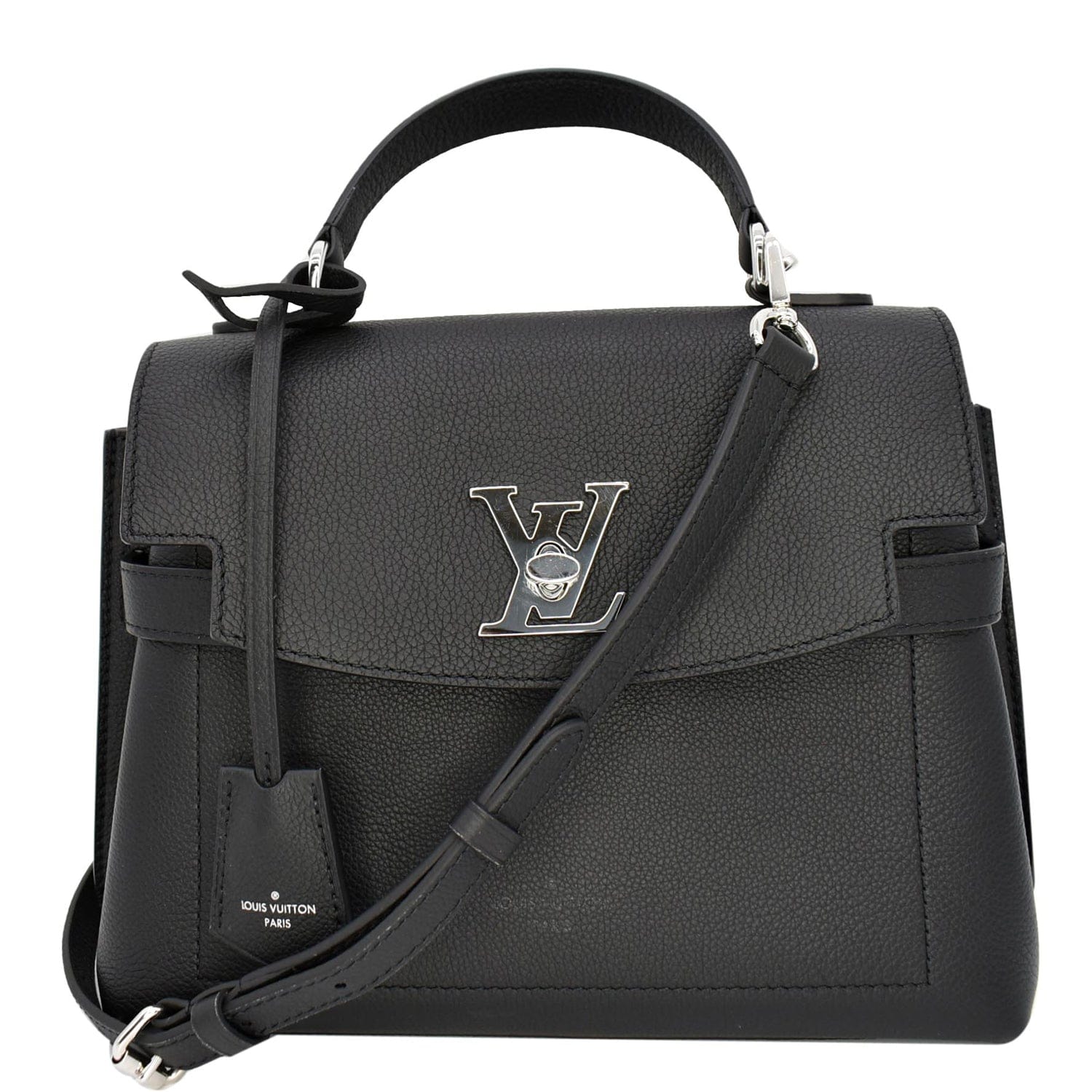 Louis Lockme Ever Bb Pebbled Crossbody Bag Leather Black