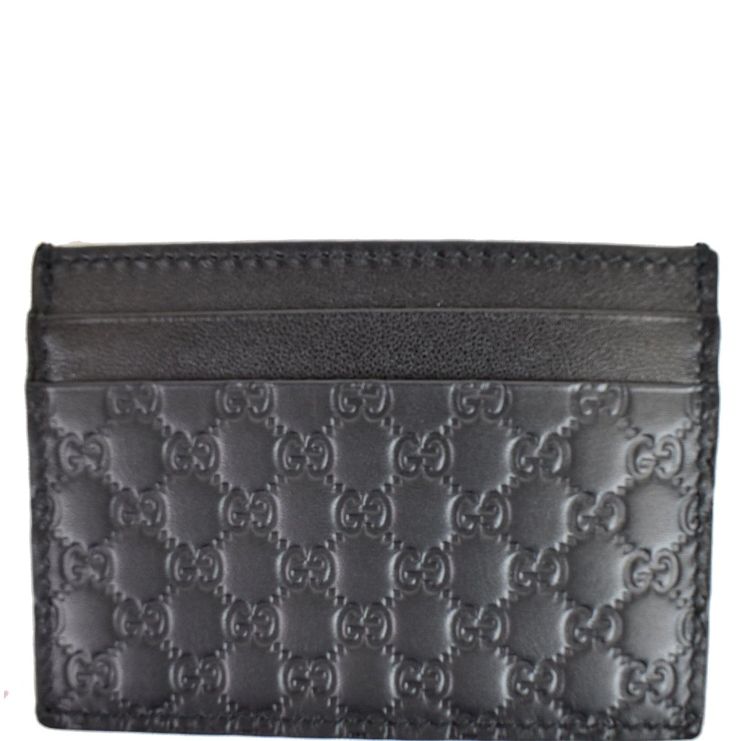 Gucci Microssima Card Case Clutch Bag Black