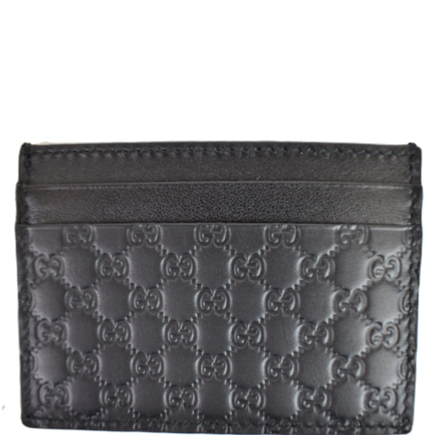 Gucci Microssima Card Case Clutch Bag Black