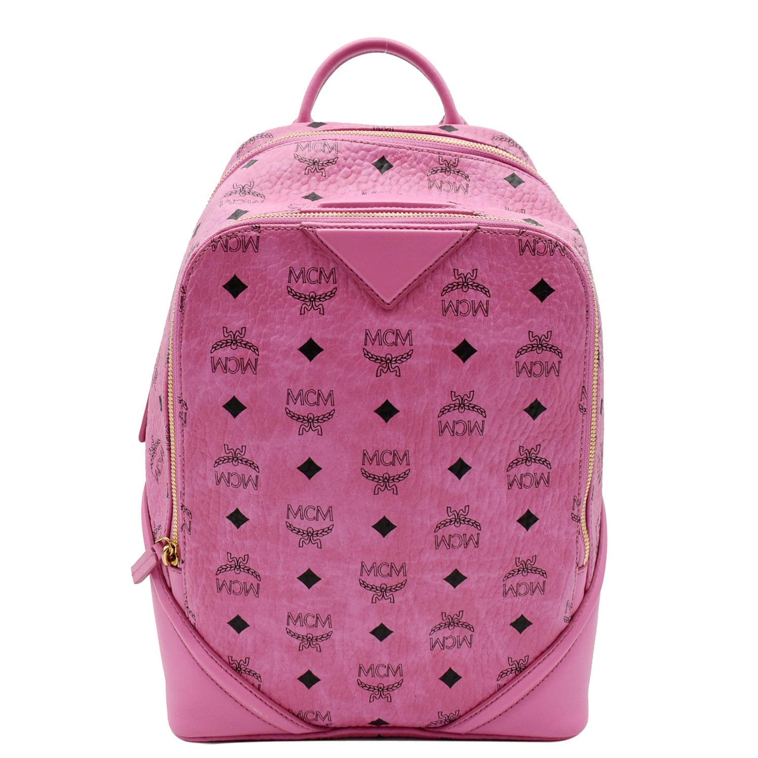 MCM Duke Visetos Medium Backpack Leather Canvas