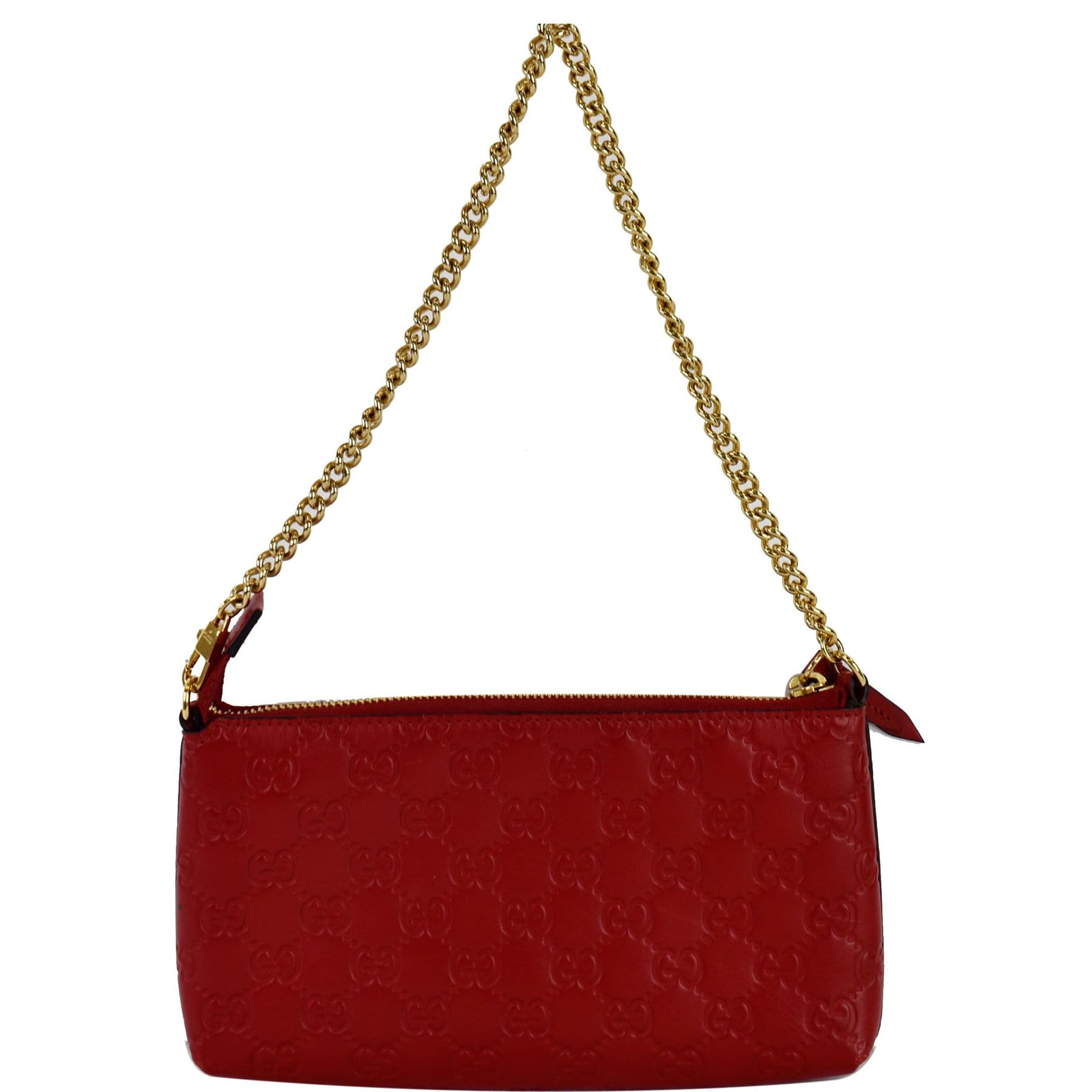 Gucci ssima Wallet Clutch Bag Leather Red