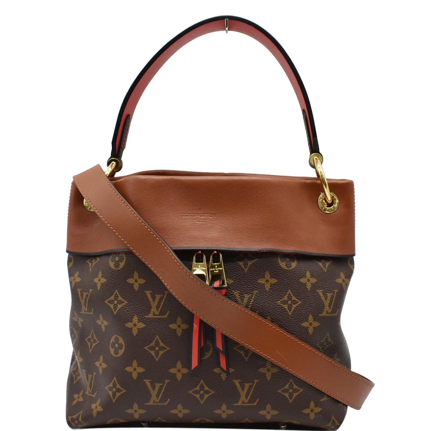 Louis Tuileries Besace Shoulder Bag Caramel Canvas Monogram