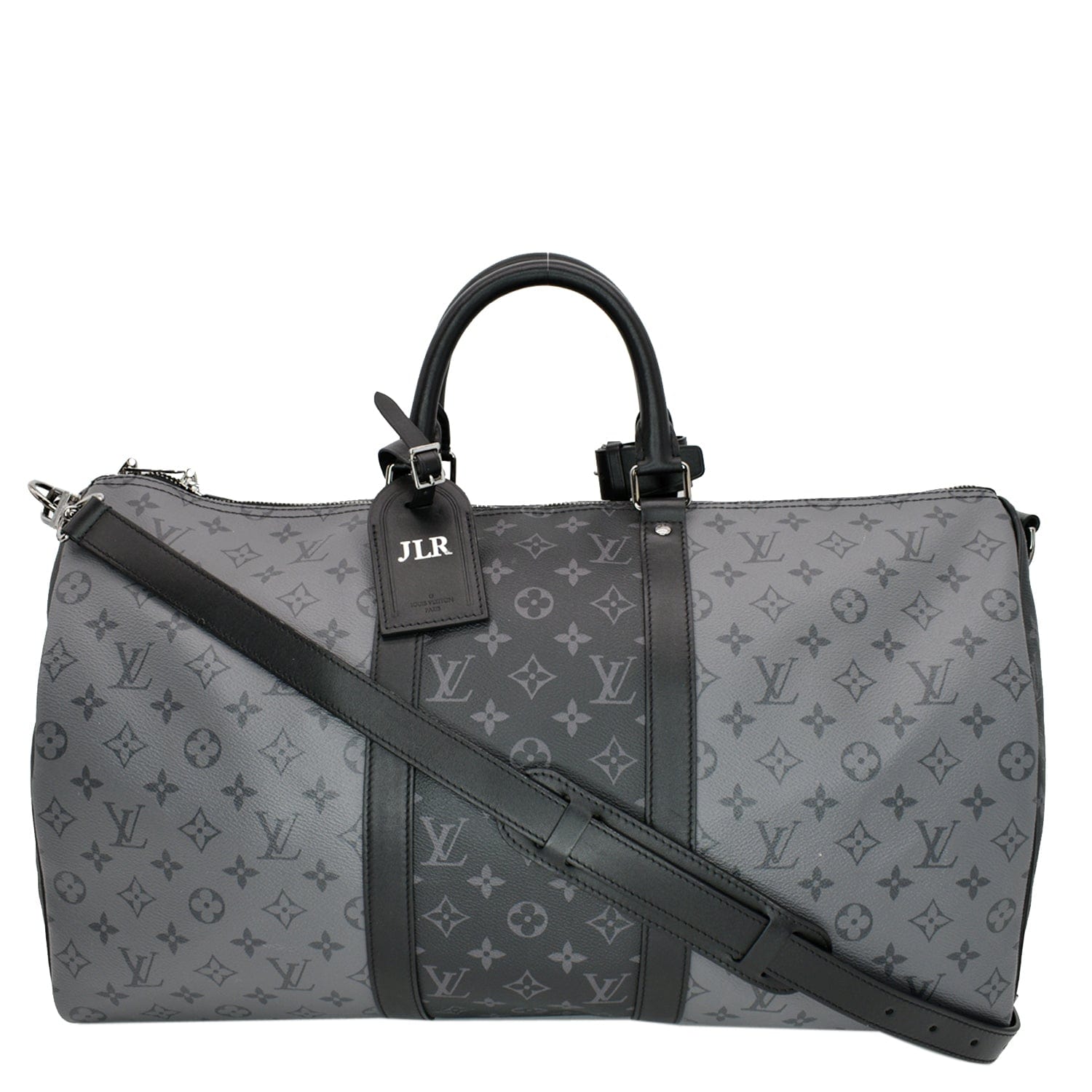 Louis Keepall Bandouliere Eclipse Travel Bag New Monogram Black