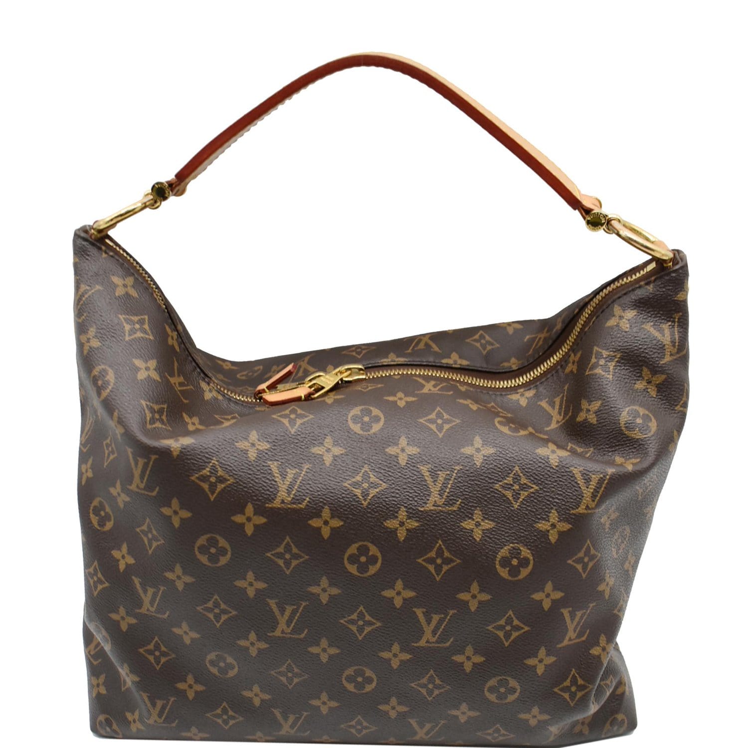 Louis Sully Mm Shoulder Bag Canvas Monogram Brown 3