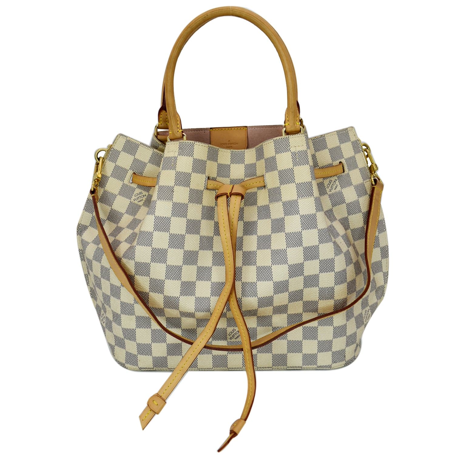 Louis Girolata Damier Azur Shoulder Bag White