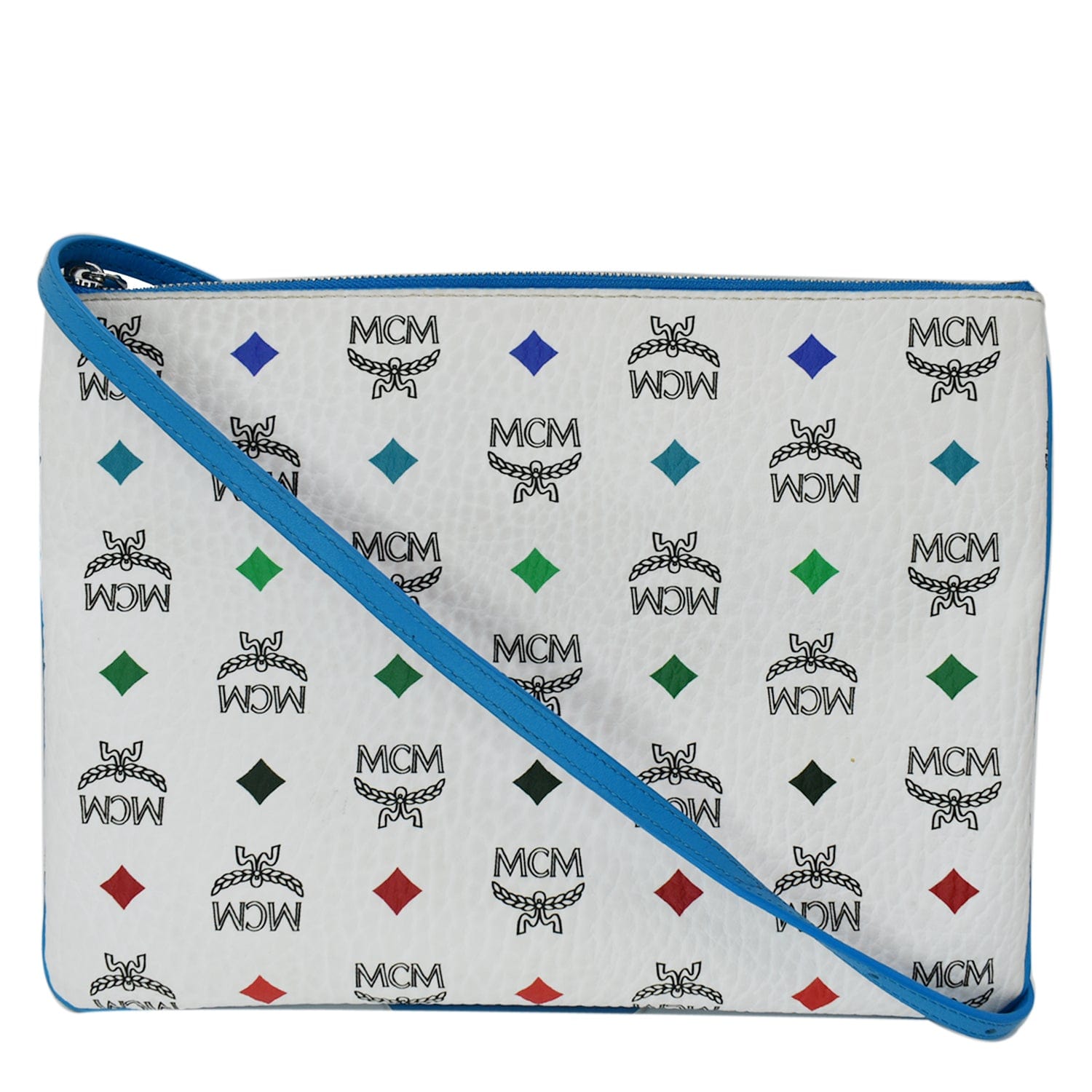 MCM Visetos Crossbody Pouch Multicolor Canvas Medium Crossbody Bag
