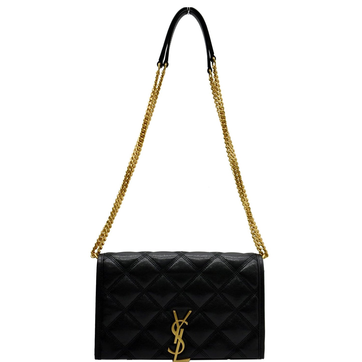 YSL Saint Laurent Saint Becky Crossbody Chain Wallet Leather Quilted Crossbody Bag