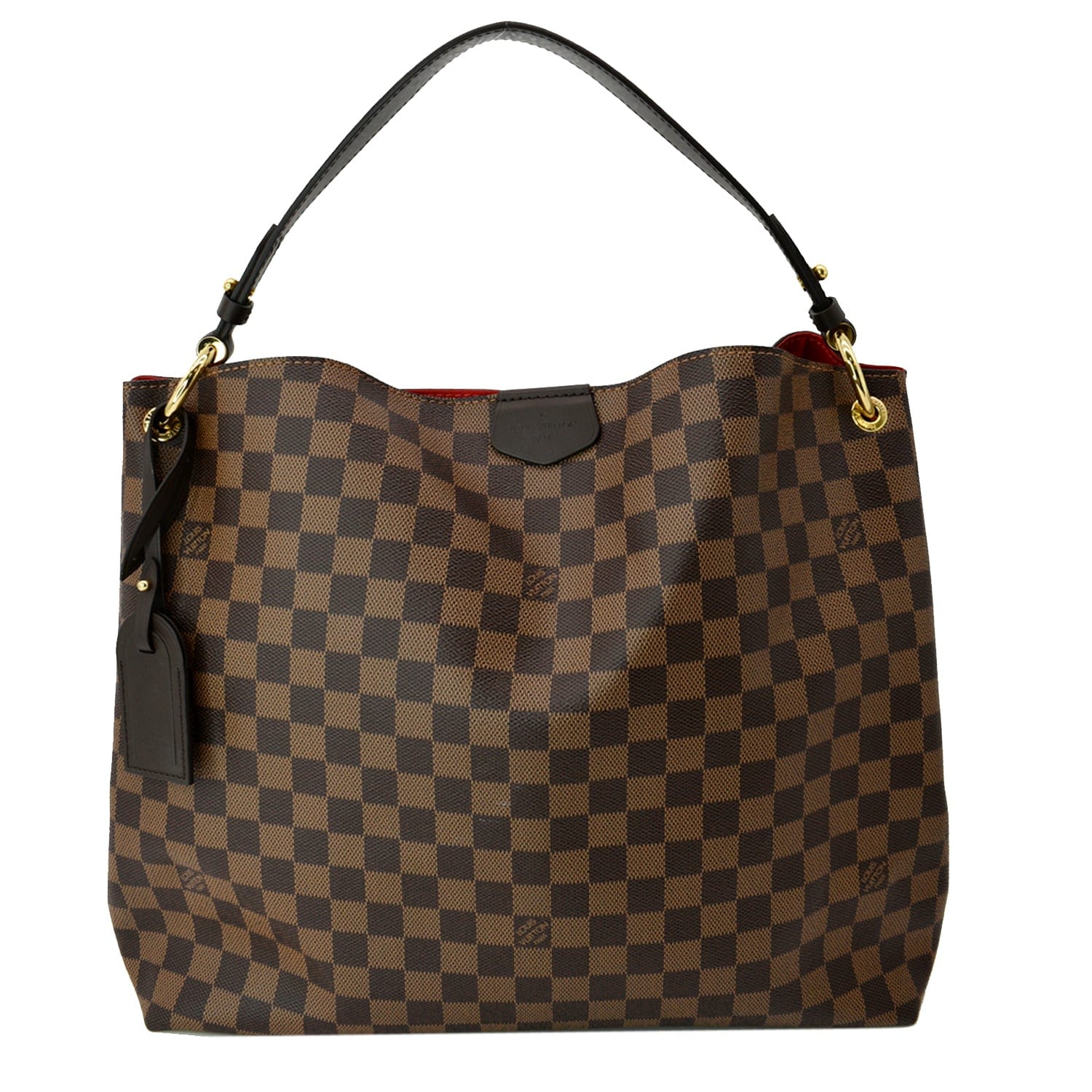 Louis Graceful Mm Damier Ebene Shoulder Bag Brown