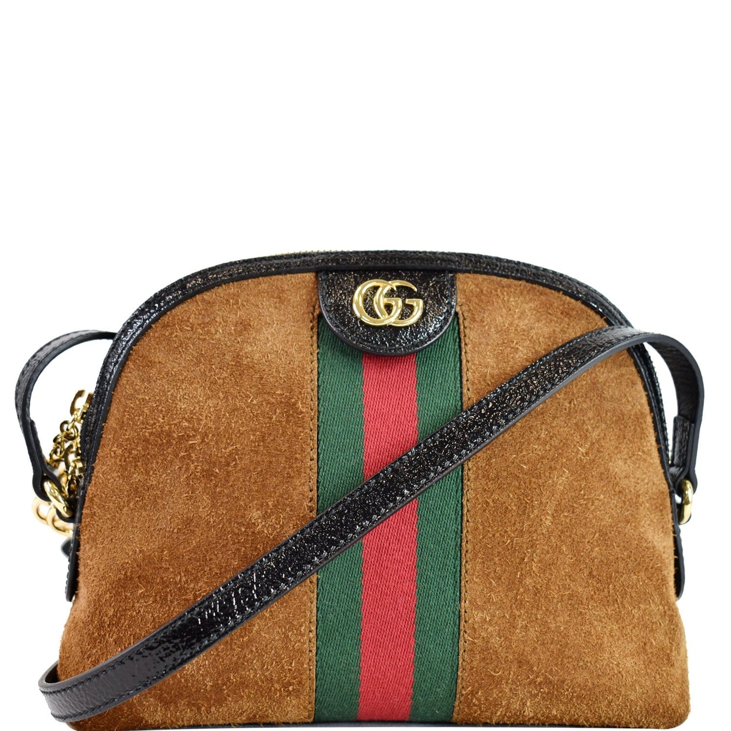 Gucci Ophidia Shoulder Bag Suede Brown