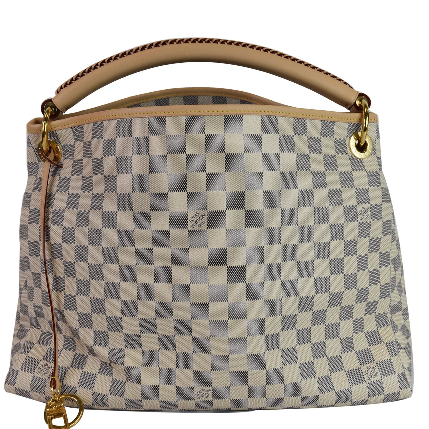 Louis Artsy Mm Damier Azur Shoulder Bag White White 4