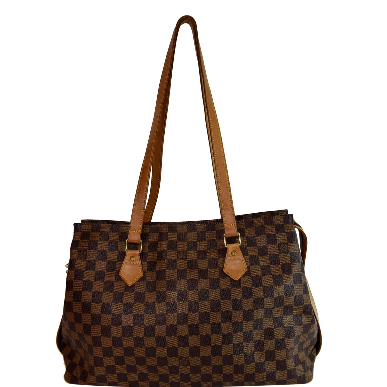 Louis Chelsea Damier Ebene Shoulder Bag Brown