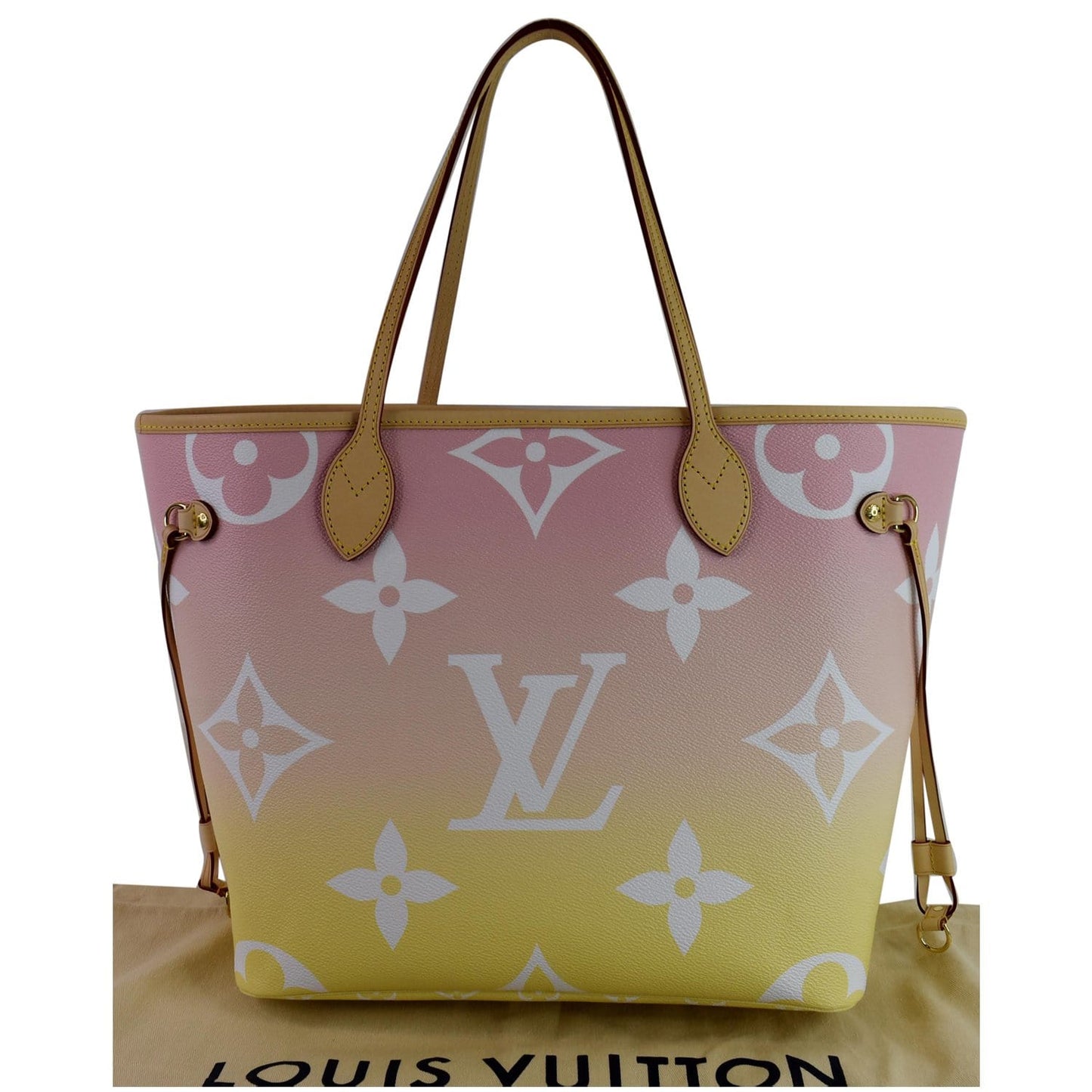 Louis Neverfull Mm Pool Giant Tote Shoulder Monogram Pink Shoulder Bag