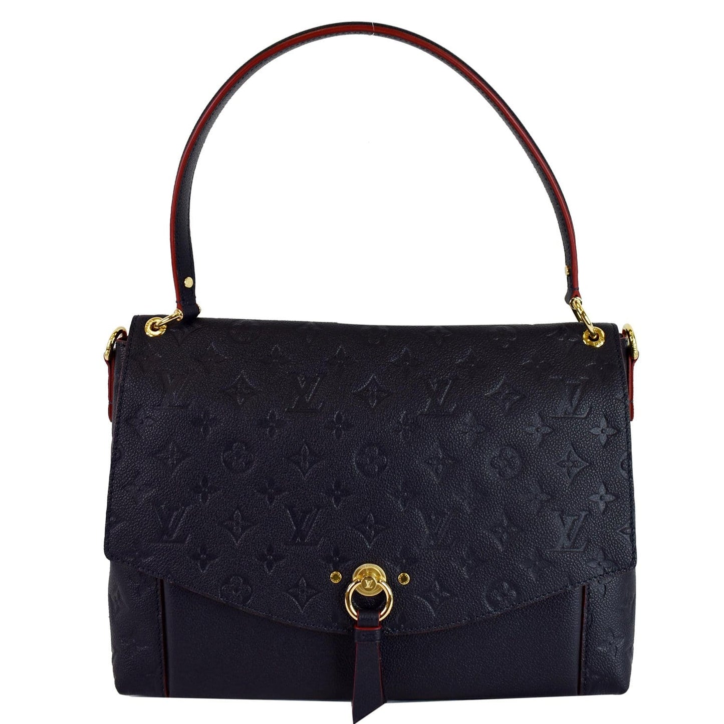 Louis Blanche Mm Empreinte Shoulder Bag Marine Leather