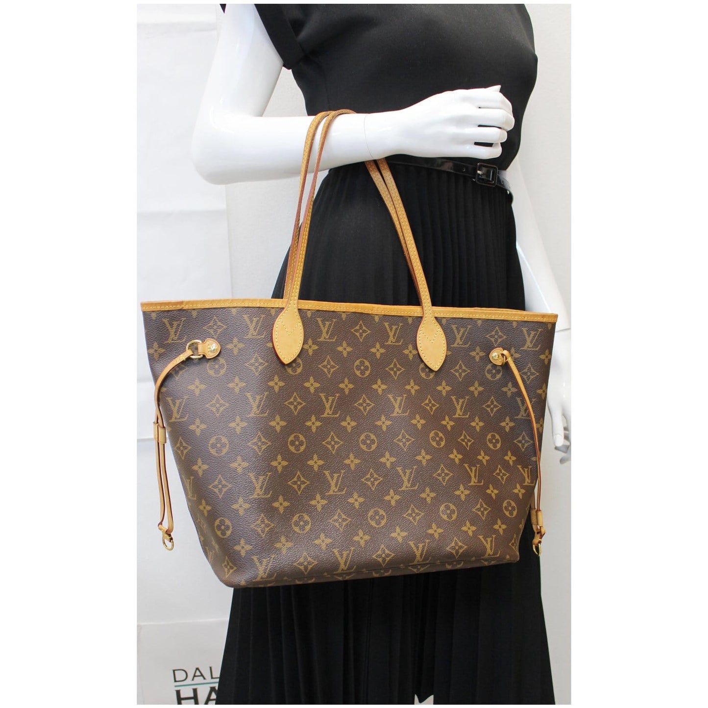Louis Neverfull Mm Tote Shoulder Bag Canvas Monogram