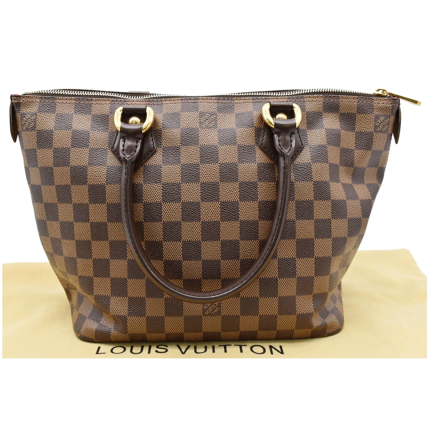 Louis Saleya Pm Damier Ebene Tote Bag Brown