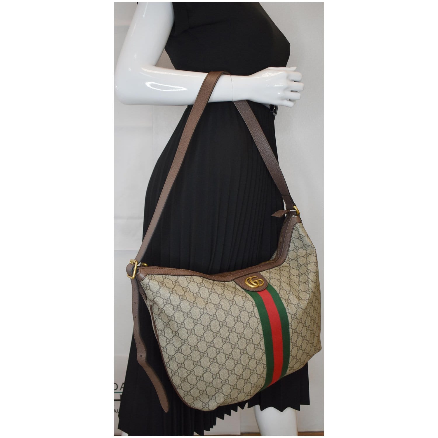 Gucci Ophidia Soft Supreme Crossbody Bag Beige