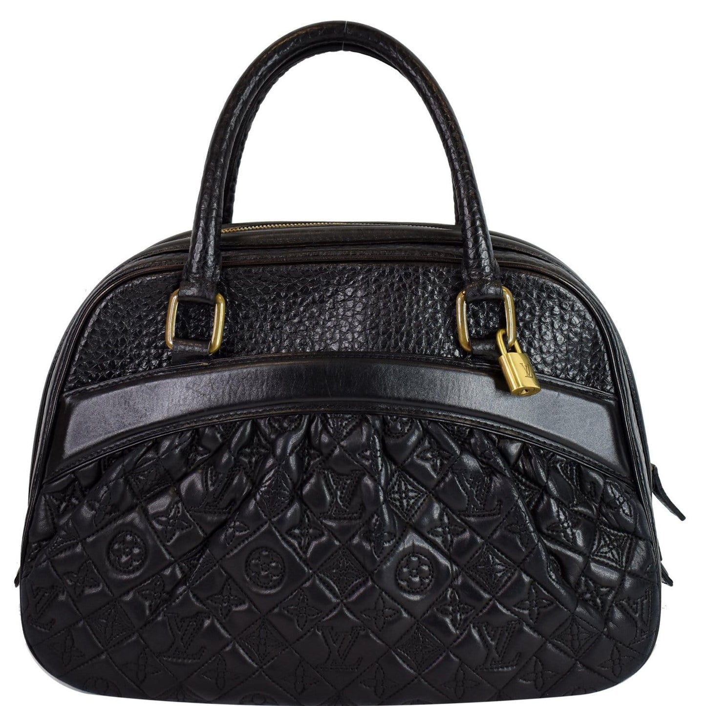 Louis Mizi Vienna Satchel Bag Leather Monogram Travel Bag