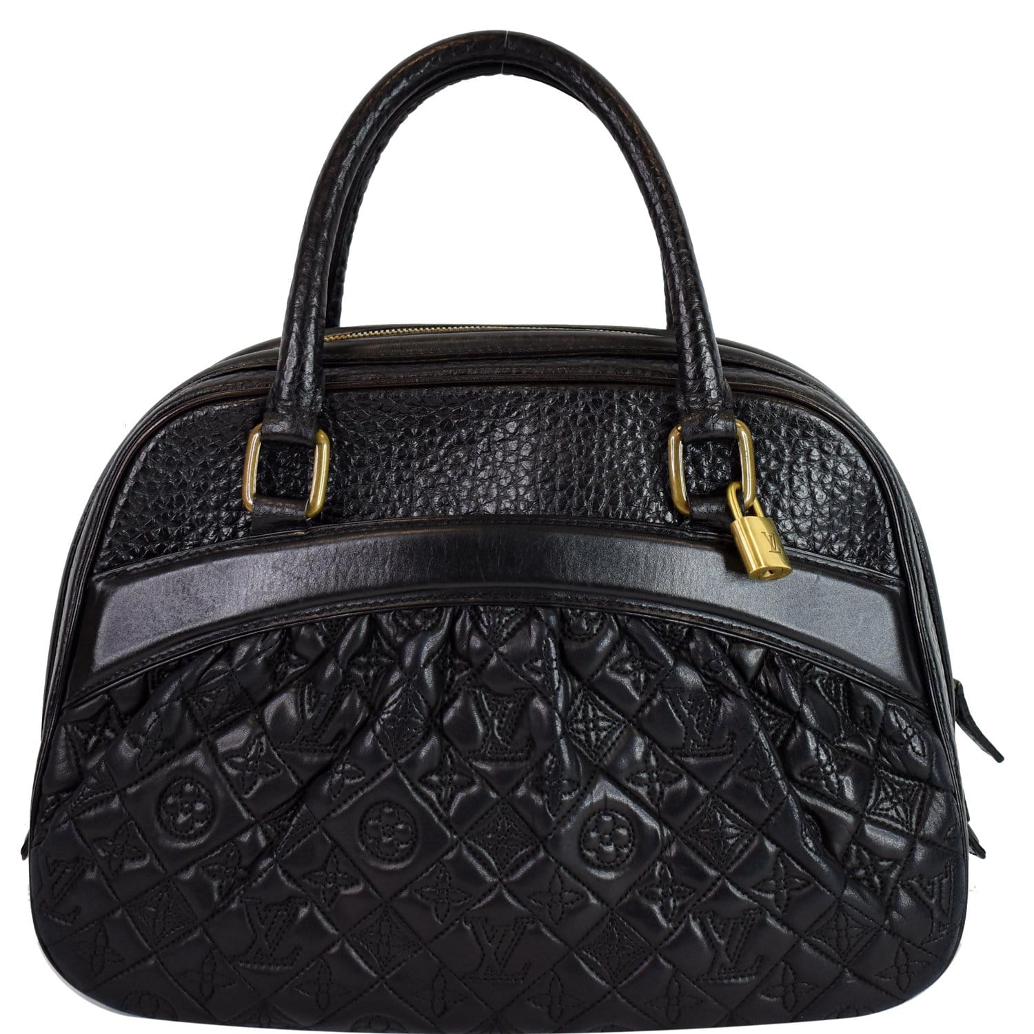 Louis Mizi Vienna Satchel Bag Leather Monogram Travel Bag