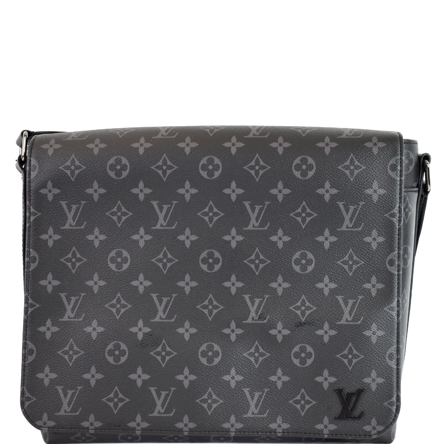 Louis District Mm Eclipse Messenger Bag Monogram Black Crossbody Bag