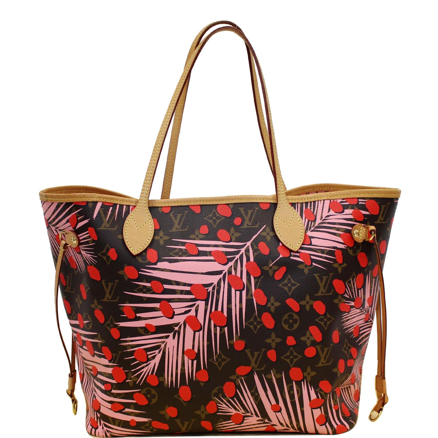 Louis Neverfull Mm Jungle Dot Shoulder Bag Monogram Brown