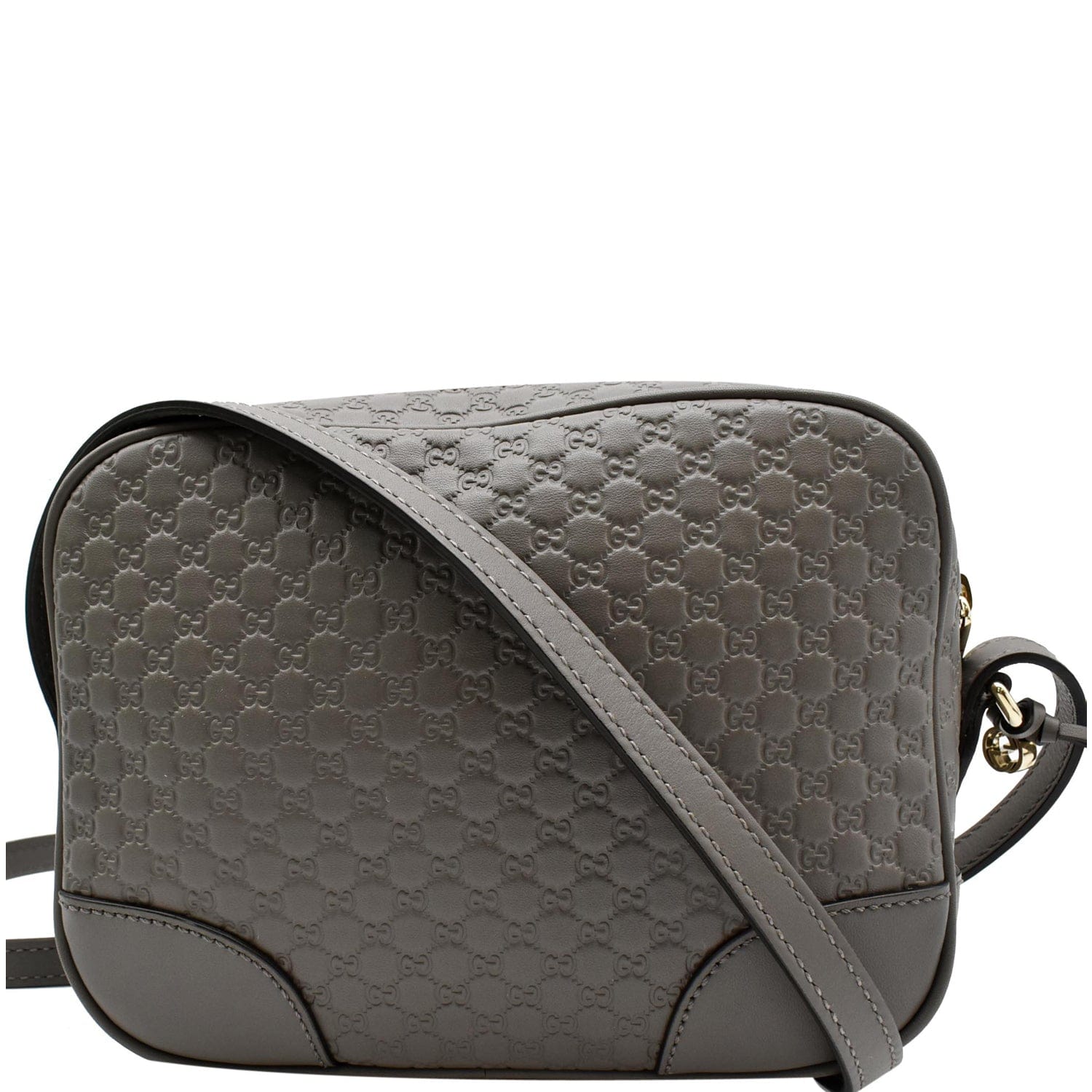 Gucci Bree ssima Crossbody Bag Grey Leather Mini