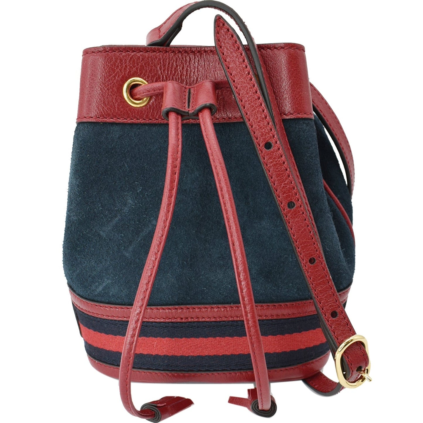 Gucci Ophidia Mini Trimmed Bucket Bag Leather Suede Crossbody Bag