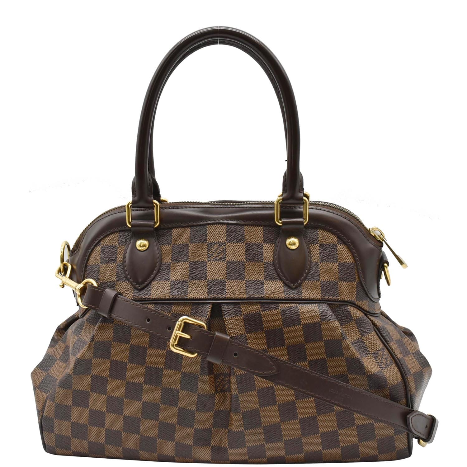 Louis Trevi Pm Damier Ebene Shoulder Bag Brown