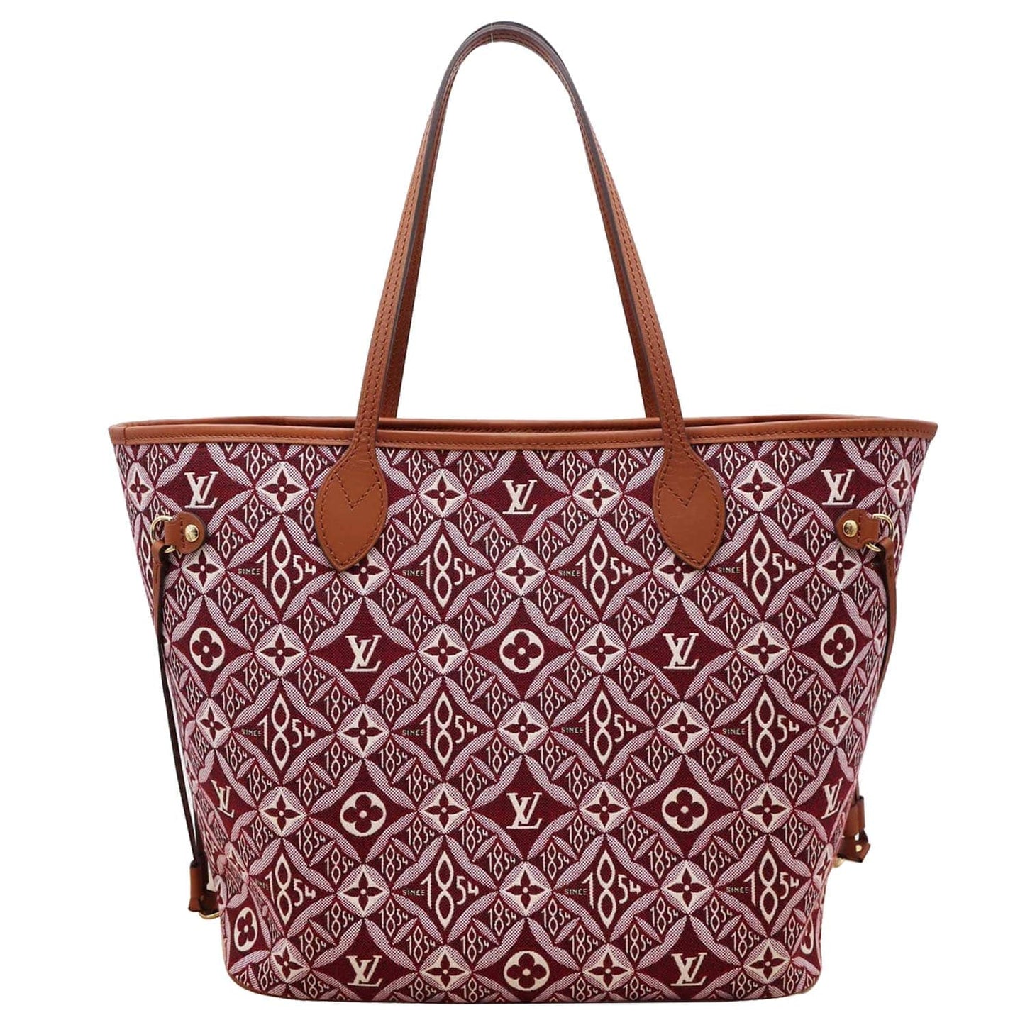 Louis Neverfull Mm Since Jacquard Shoulder Bag Red