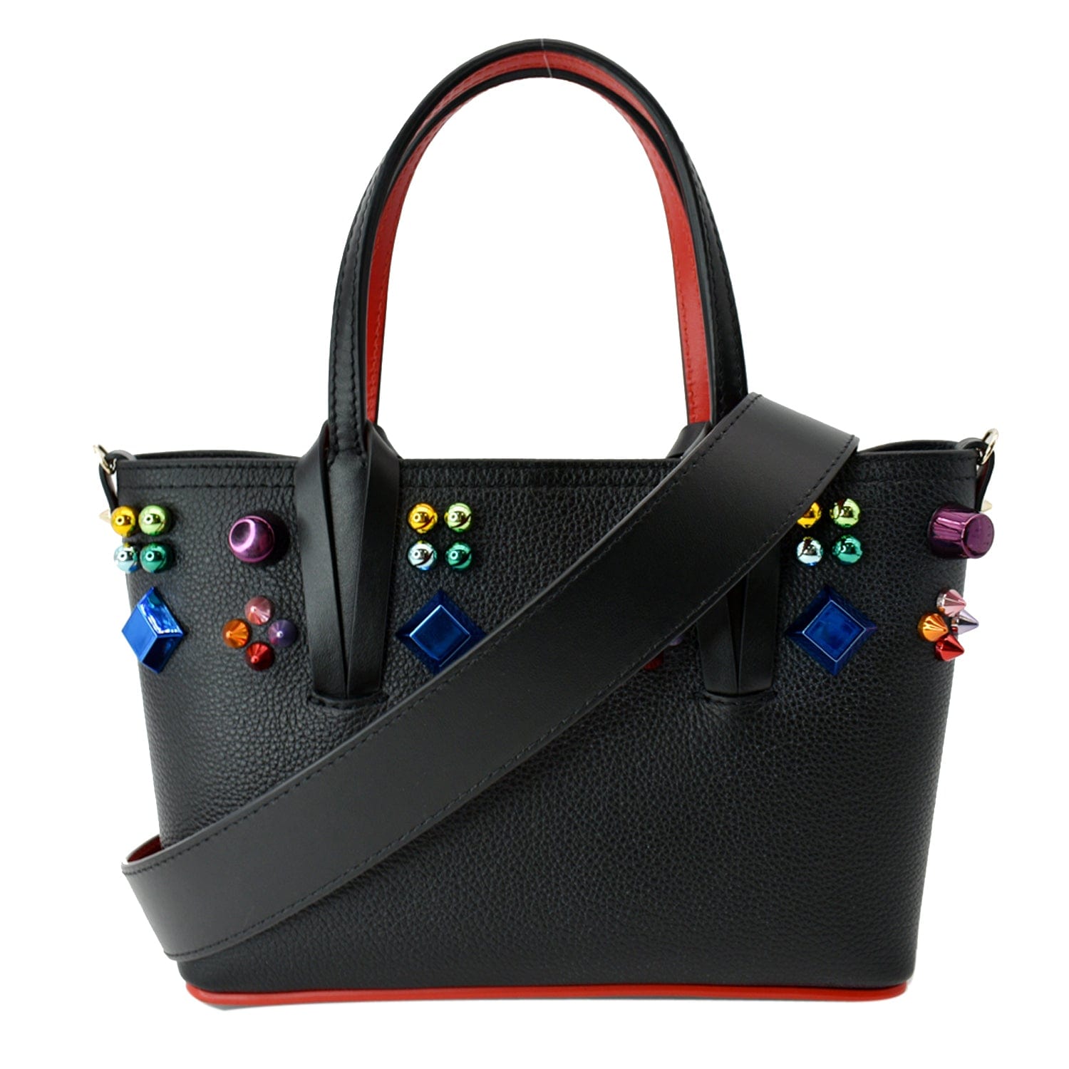 Cabata Embellished Tote Bag Leather Black