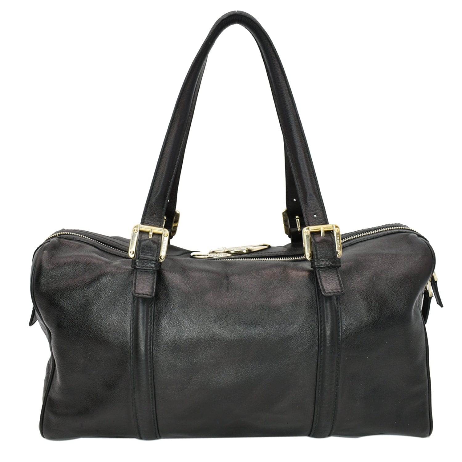 Gucci Britt Satchel Bag Leather Black Travel Bag