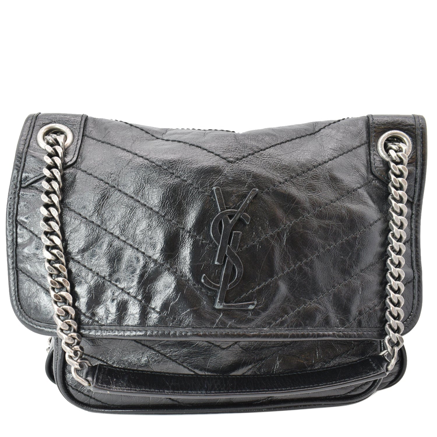 YSL Saint Laurent Saint Niki Crossbody Bag New Year Deals Leather Black