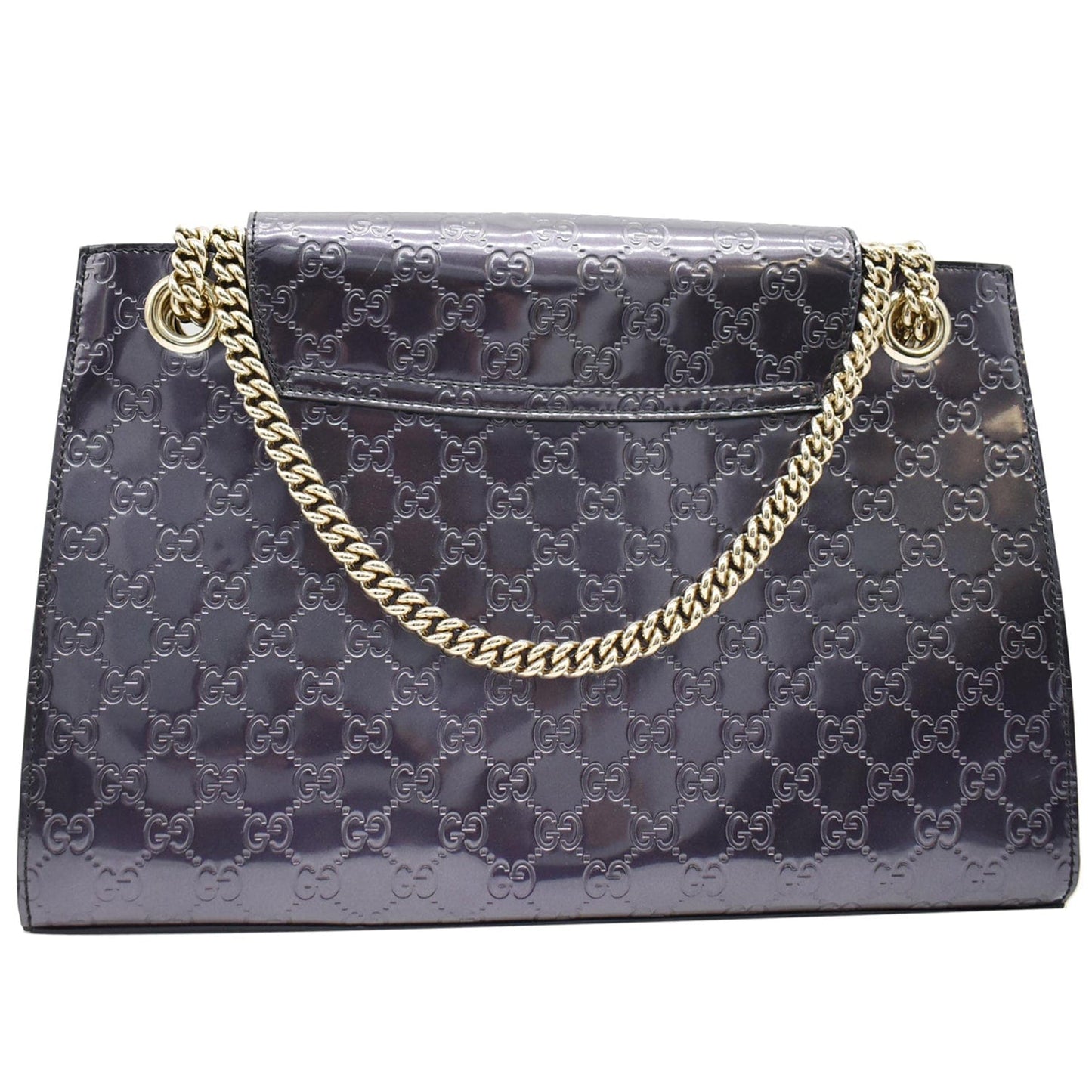Gucci Emily ssima New Rep Shoulder Bag Dark Leather Large