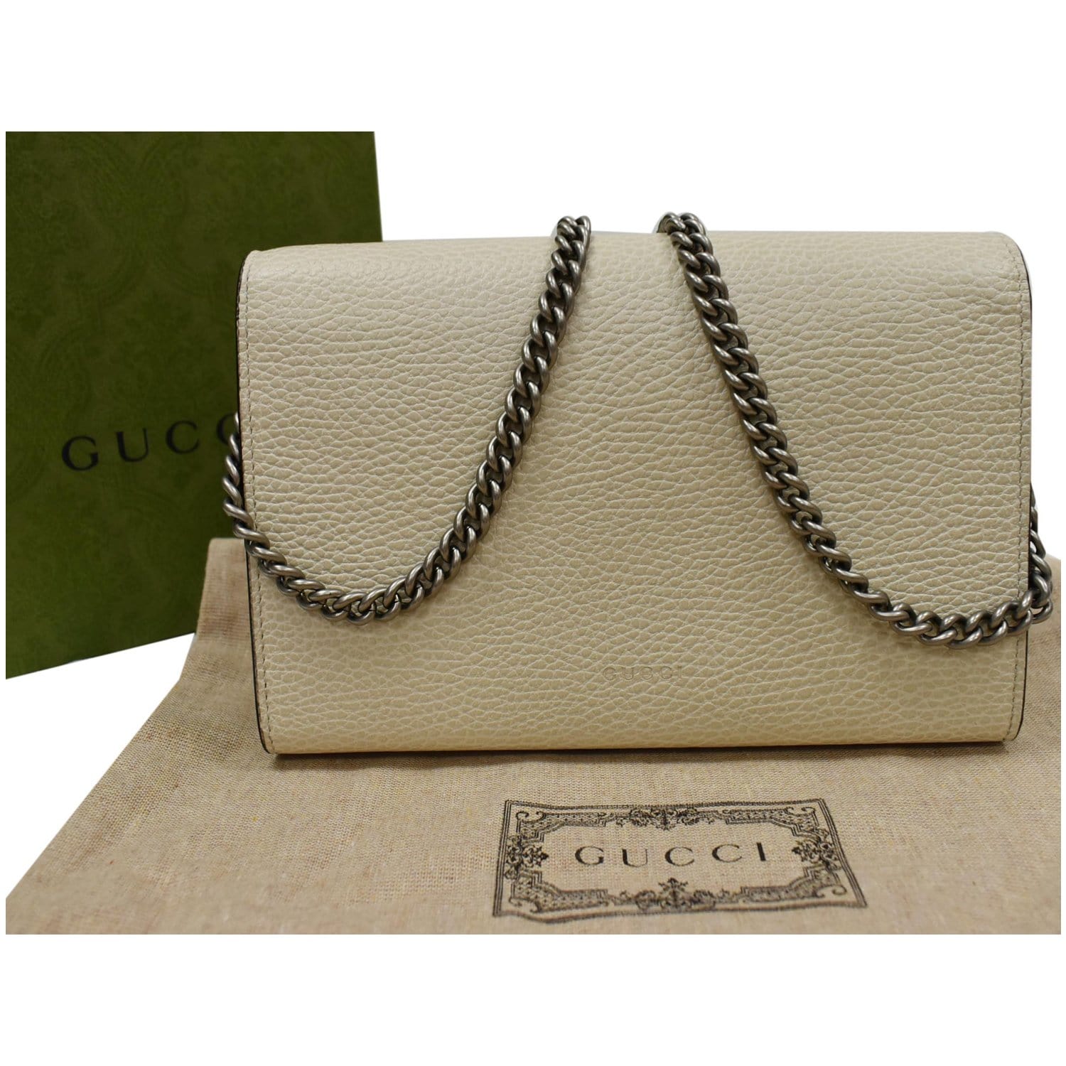 Gucci Dionysus Chain Shoulder Bag Off Leather White