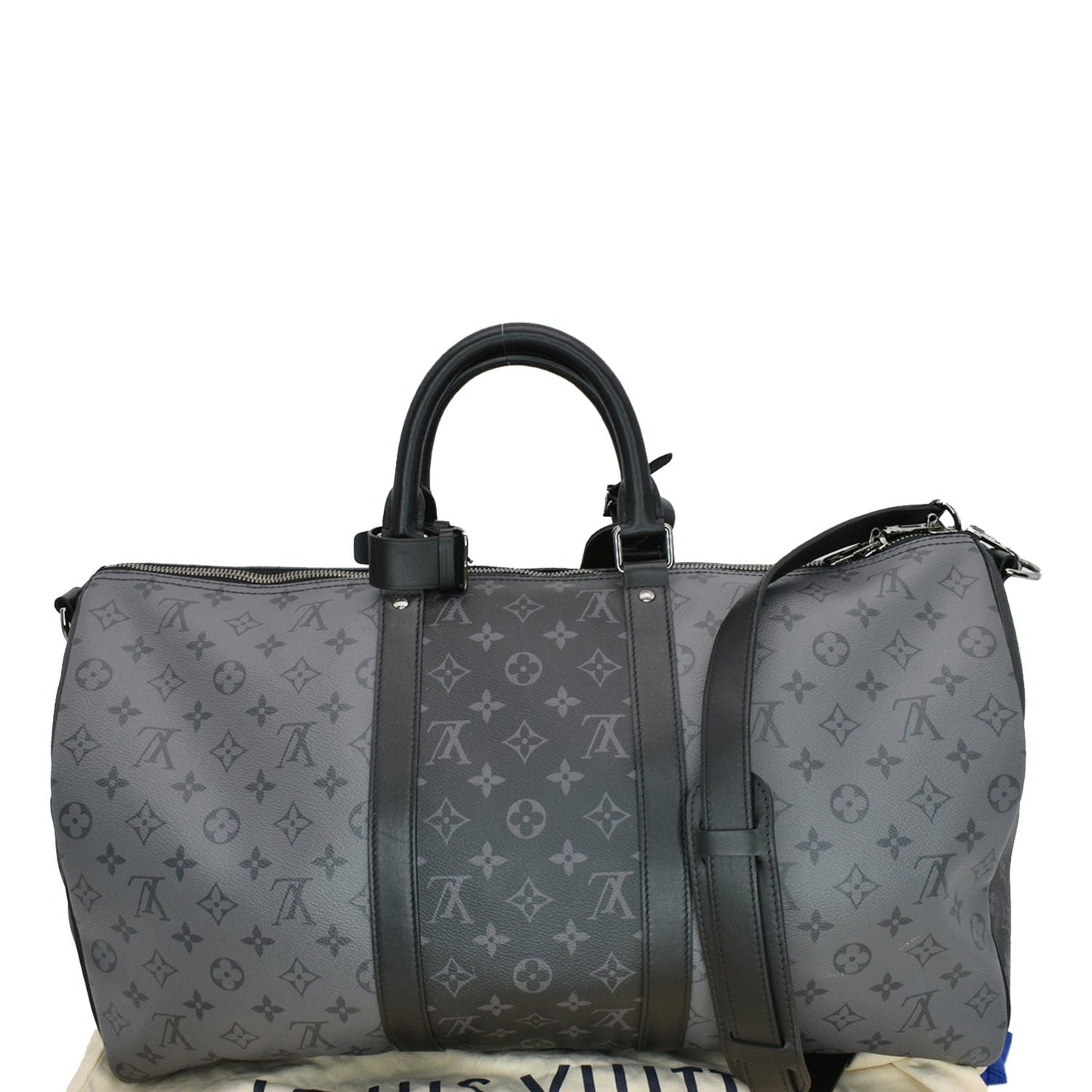 Louis Keepall Bandouliere Eclipse Travel Bag New Monogram Black
