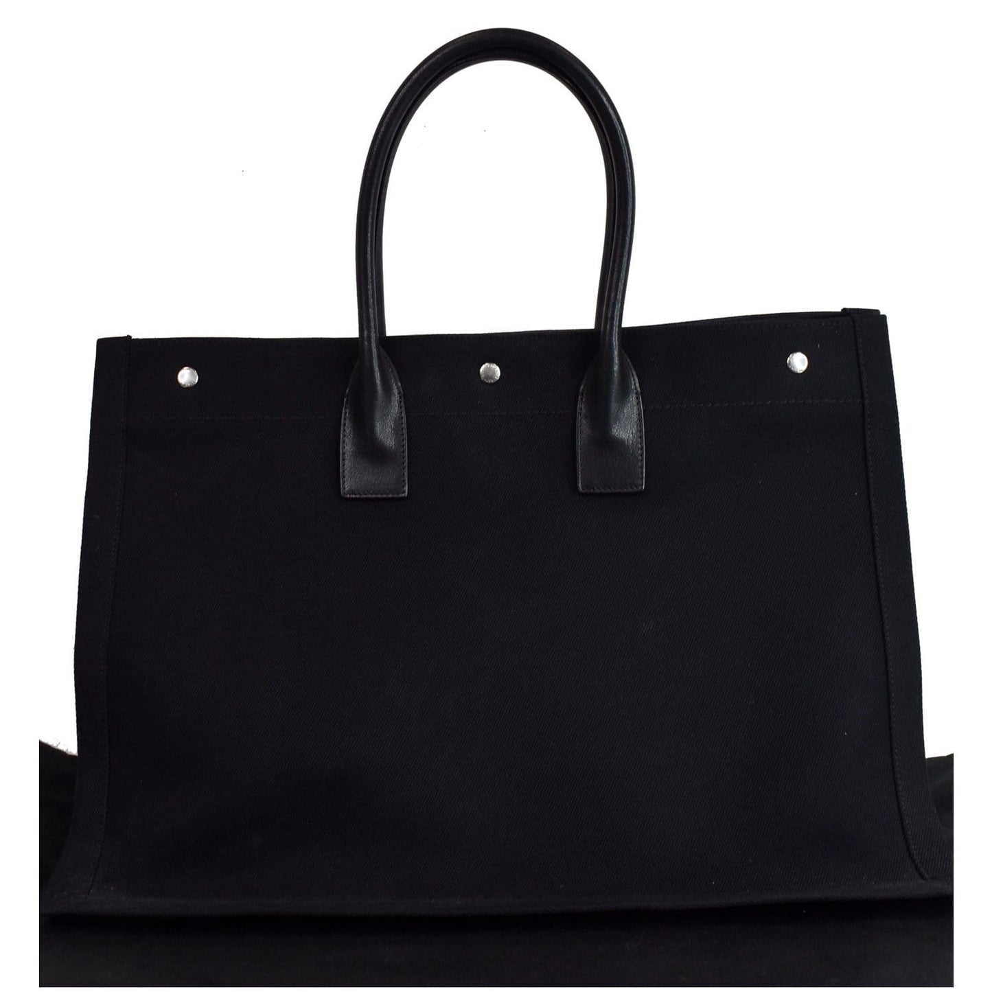 YSL Saint Laurent Saint Rive Gauche Tote Bag Leather Black