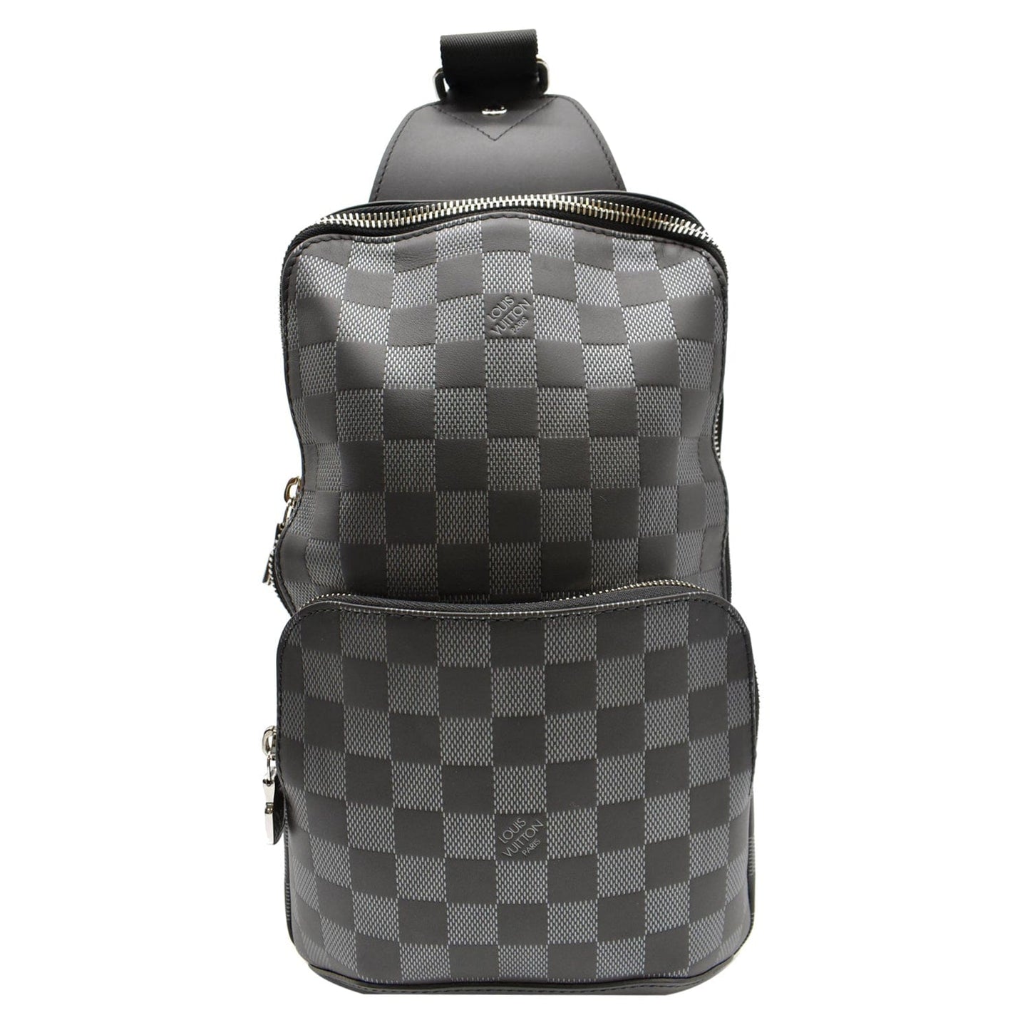 Louis Avenue Sling Damier Graphite Crossbody Bag Black Black 4