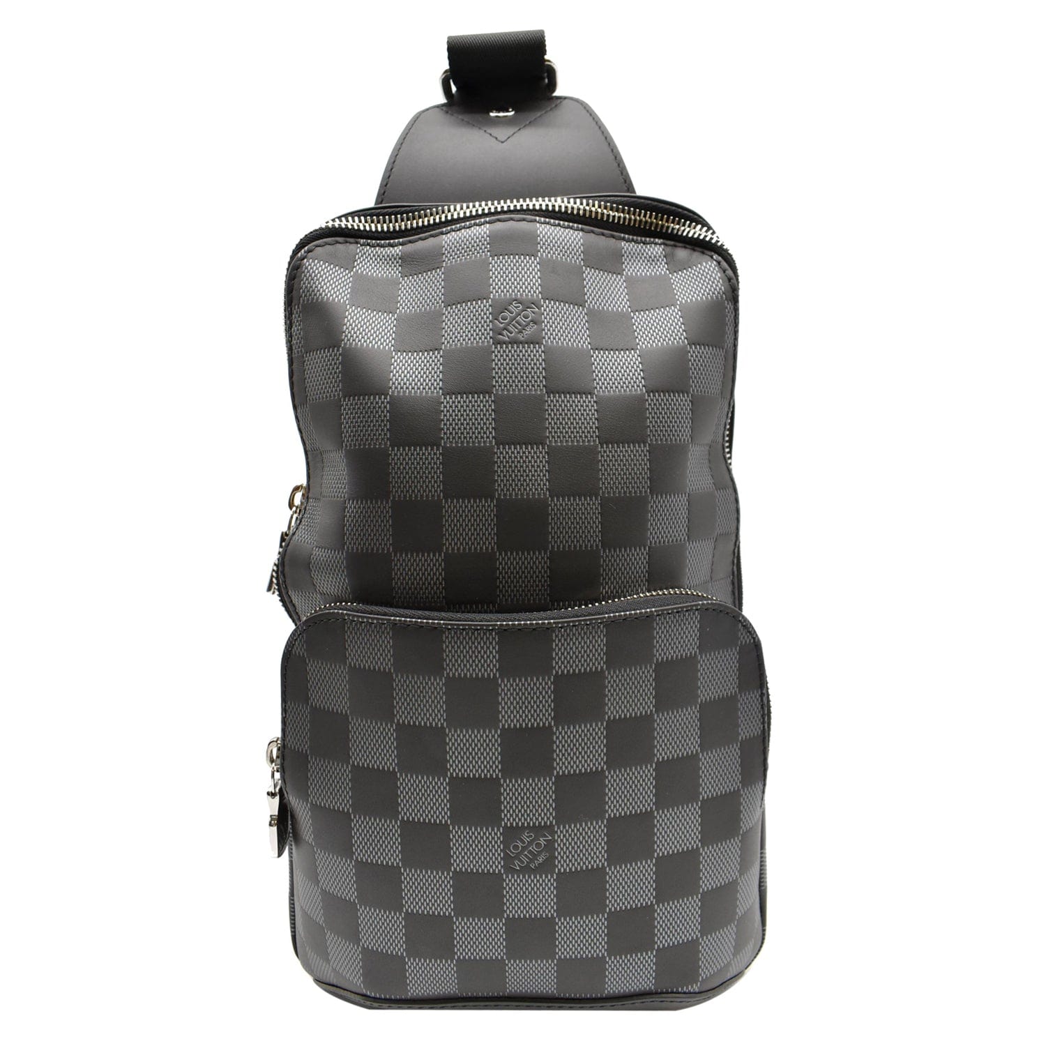 Louis Avenue Sling Damier Graphite Crossbody Bag Black Black 4